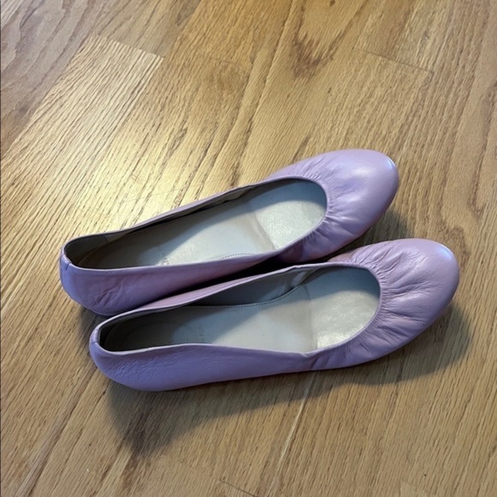 J. Crew Anya Leather Ballet Flats size 11 pale pink made in Italy